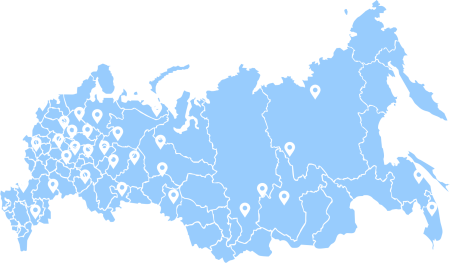 Контурная карта федеральных округов России