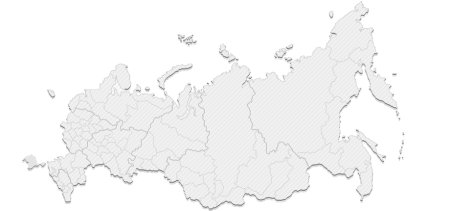 Карта России красным цветом