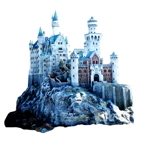 Замок на белом фоне