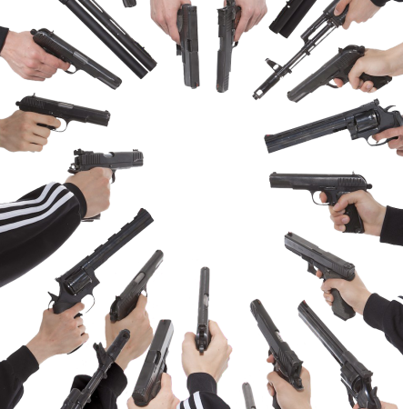 Пистолет на прозрачном фоне