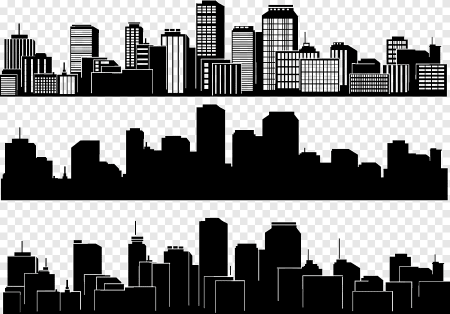Силуэты домов города