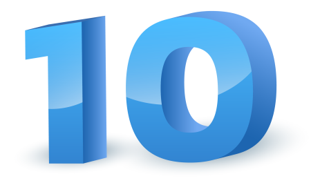 Цифра 10 без фона