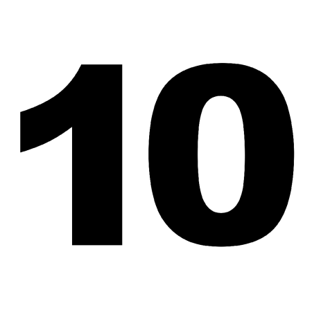 Цифра 10 черная