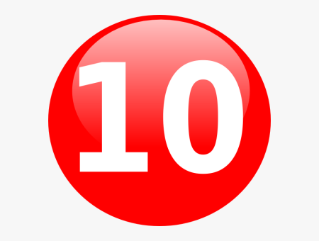 Цифра 10 в круге