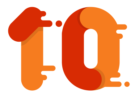 Цифра 10 в стиле