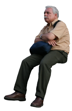 Человек сидит
