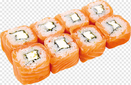 Роллы на тарелке