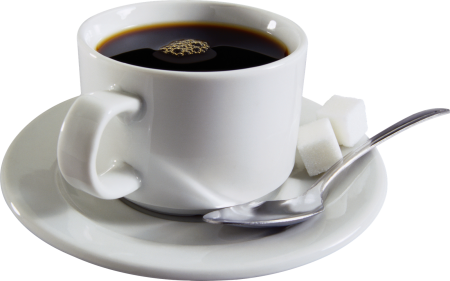 Чашечка кофе на белом фоне