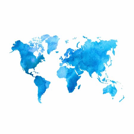 Континенты на прозрачном фоне