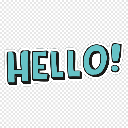 Надпись hello на прозрачном фоне