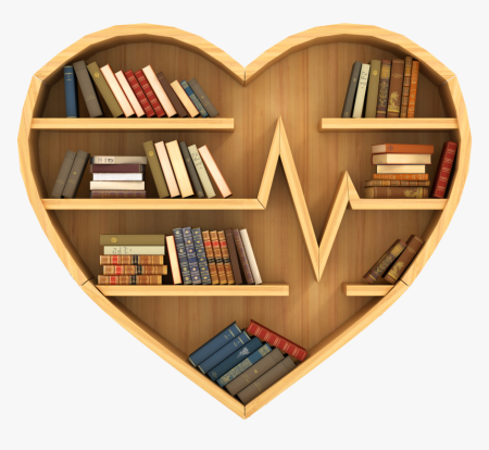 Книжная полка на прозрачном фоне