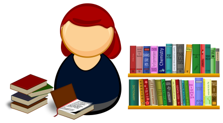 Книги на полке клипарт