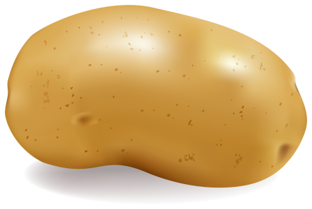 Картошка на белом фоне