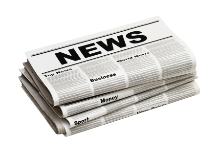 Газета на прозрачном фоне