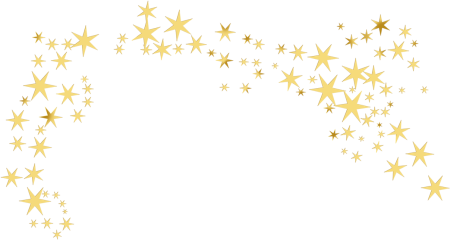 Золотые звезды на прозрачном фоне