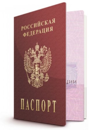 Паспорт РФ без фона