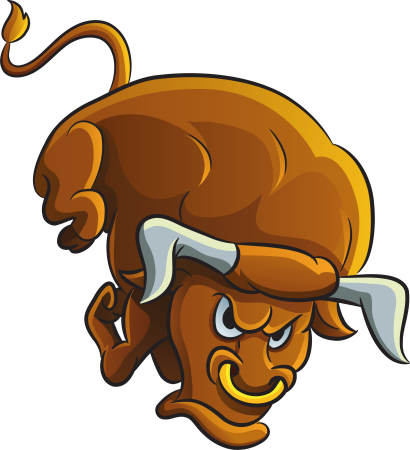 Бык Chicago bulls красный