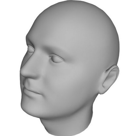 Силуэт мужской головы