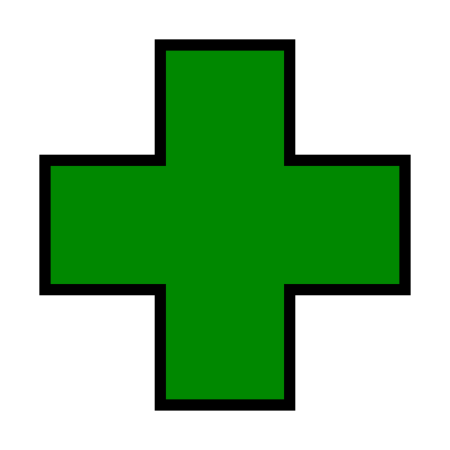 Знак плюс зеленый