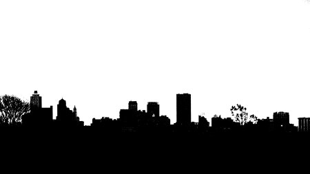 Силуэты домов города
