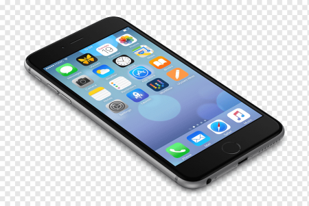 Смартфон на прозрачном фоне