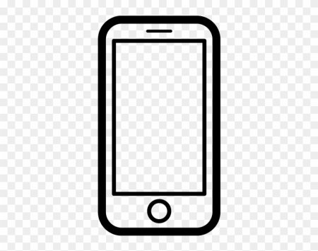 Смартфон на прозрачном фоне