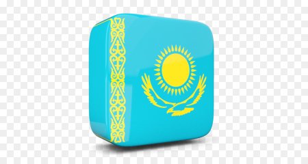 Флаг Казахстана развевается