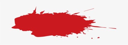 Лужа крови на прозрачном фоне