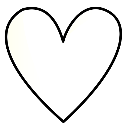 Сердце черно белое