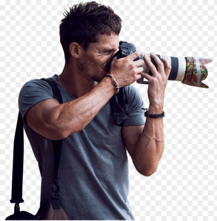 Фотограф на прозрачном фоне