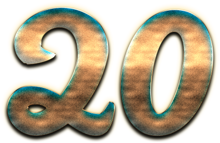 20 Лет цифры красивые