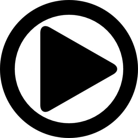 Кнопка плей прозрачная