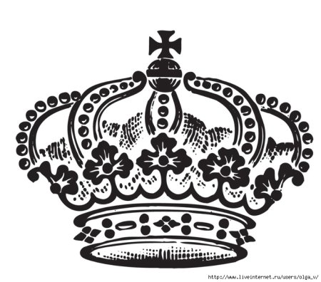 Корона черно белая