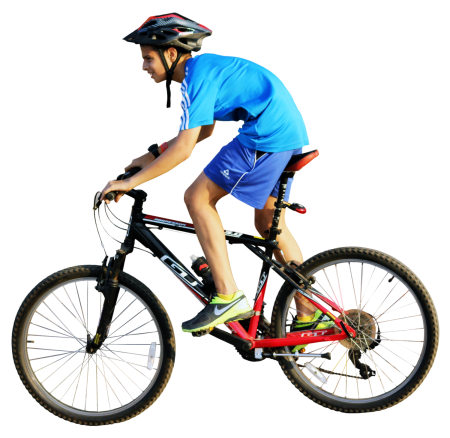 Велосипедист без фона