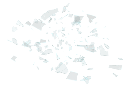 Осколки стекла без фона
