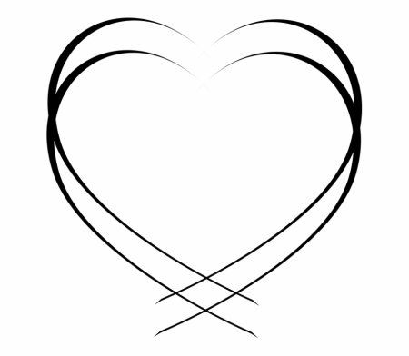 Сердце черно белое