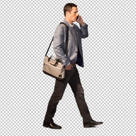 Идущий человек без фона