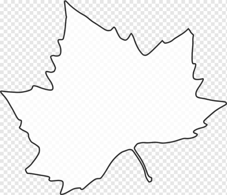Лист клена контур