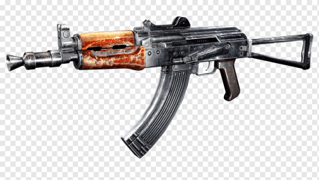 АК 47 сбоку на белом фоне