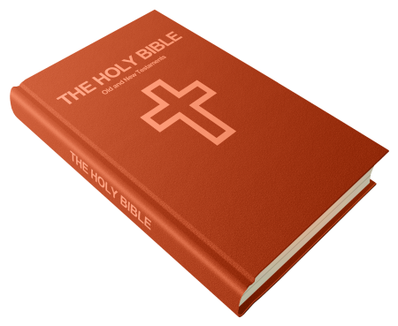 Книга Библия на прозрачном фоне