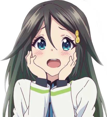 Удивленная аниме тянка