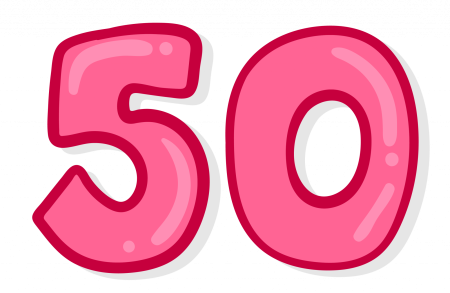 Цифра 50 трафарет