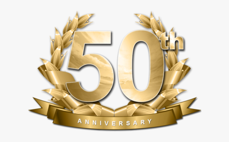 Цифра 50 Золотая