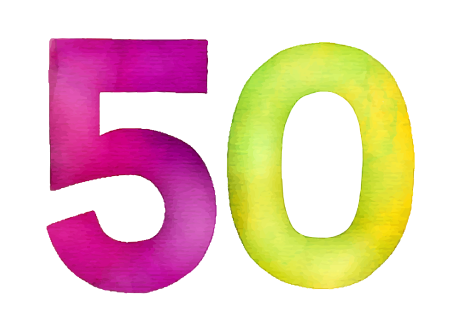 Цифра 50 красиво