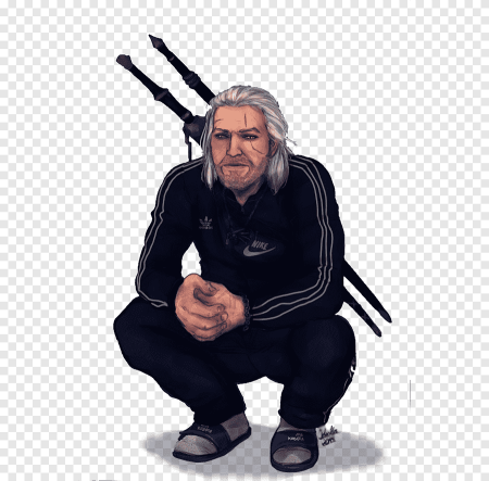 Геральт из Ривии на прозрачном фоне
