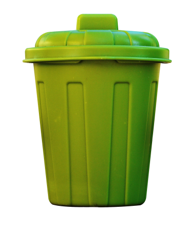 Зеленый мусорный контейнер