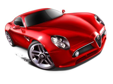 Alfa Romeo 4с на белом фоне