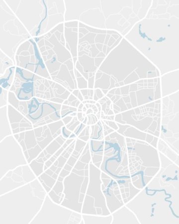 Карта округов Москвы вектор