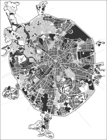 Районы Москвы вектор