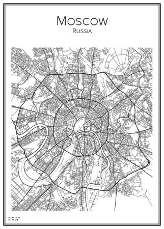Векторная карта Москвы